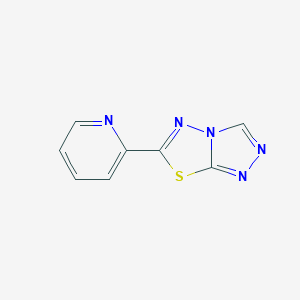 molecular formula C8H5N5S B293974 6-(2-Pyridinyl)[1,2,4]triazolo[3,4-b][1,3,4]thiadiazole 