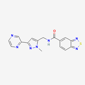 N-((1-methyl-3-(pyrazin-2-yl)-1H-pyrazol-5-yl)methyl)benzo[c][1,2,5]thiadiazole-5-carboxamide