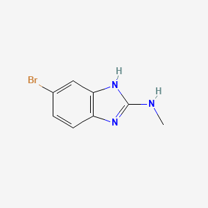 molecular formula C8H8BrN3 B2939755 6-溴-N-甲基-1H-苯并[d]咪唑-2-胺 CAS No. 1214899-75-8