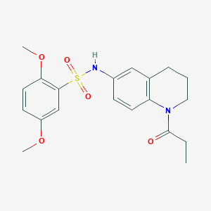 2,5-dimethoxy-N-(1-propionyl-1,2,3,4-tetrahydroquinolin-6-yl)benzenesulfonamide