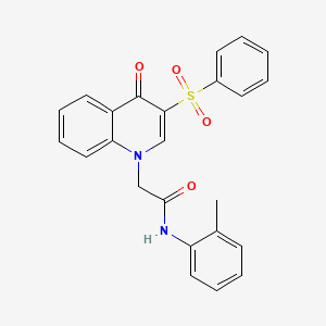 2-(4-oxo-3-(phenylsulfonyl)quinolin-1(4H)-yl)-N-(o-tolyl)acetamide