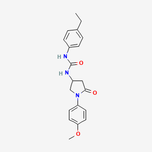 molecular formula C20H23N3O3 B2939772 1-(4-Ethylphenyl)-3-[1-(4-methoxyphenyl)-5-oxopyrrolidin-3-yl]urea CAS No. 877640-45-4
