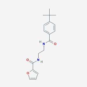 molecular formula C18H22N2O3 B293978 N-{2-[(4-tert-butylbenzoyl)amino]ethyl}-2-furamide 