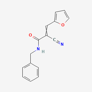 molecular formula C15H12N2O2 B2939791 (Z)-N-benzyl-2-cyano-3-(furan-2-yl)prop-2-enamide CAS No. 196873-86-6