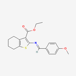 ethyl 2-{[(E)-(4-methoxyphenyl)methylidene]amino}-4,5,6,7-tetrahydro-1-benzothiophene-3-carboxylate