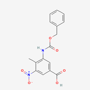 molecular formula C16H14N2O6 B2939808 4-Methyl-3-nitro-5-(phenylmethoxycarbonylamino)benzoic acid CAS No. 2287333-32-6