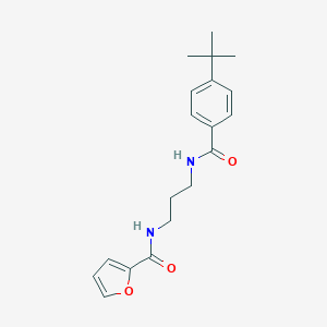 molecular formula C19H24N2O3 B293981 N-{3-[(4-tert-butylbenzoyl)amino]propyl}-2-furamide 