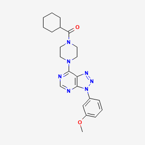 7-[4-(cyclohexylcarbonyl)piperazin-1-yl]-3-(3-methoxyphenyl)-3H-[1,2,3]triazolo[4,5-d]pyrimidine