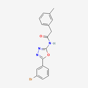 molecular formula C17H14BrN3O2 B2939813 N-(5-(3-bromophenyl)-1,3,4-oxadiazol-2-yl)-2-(m-tolyl)acetamide CAS No. 1170107-74-0