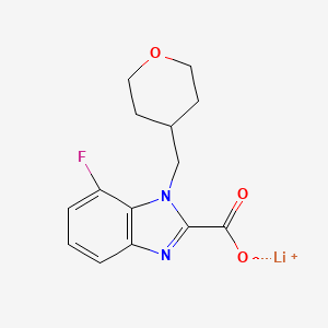 Lithium 7-fluoro-1-[(tetrahydro-2H-pyran-4-yl)methyl]-1H-benzo[d]imidazole-2-carboxylate