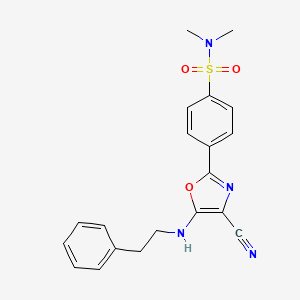 4-{4-cyano-5-[(2-phenylethyl)amino]-1,3-oxazol-2-yl}-N,N-dimethylbenzenesulfonamide