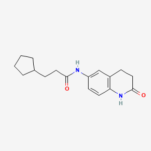 3-cyclopentyl-N-(2-oxo-1,2,3,4-tetrahydroquinolin-6-yl)propanamide