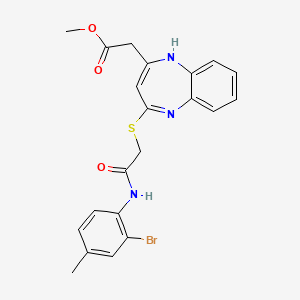 methyl [4-({2-[(2-bromo-4-methylphenyl)amino]-2-oxoethyl}thio)-1H-1,5-benzodiazepin-2-yl]acetate