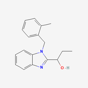 1-{1-[(2-methylphenyl)methyl]-1H-1,3-benzodiazol-2-yl}propan-1-ol