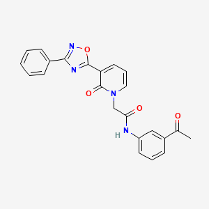 molecular formula C23H18N4O4 B2939833 N-(3-acetylphenyl)-2-[2-oxo-3-(3-phenyl-1,2,4-oxadiazol-5-yl)pyridin-1(2H)-yl]acetamide CAS No. 1105214-67-2