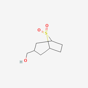 molecular formula C8H14O3S B2939834 3-(羟甲基)-8-硫杂双环[3.2.1]辛烷 8,8-二氧化物 CAS No. 2137631-00-4