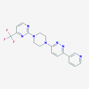 2-[4-(6-Pyridin-3-ylpyridazin-3-yl)piperazin-1-yl]-4-(trifluoromethyl)pyrimidine