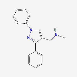 molecular formula C17H17N3 B2939840 N-[(1,3-二苯基-1H-吡唑-4-基)甲基]-N-甲基胺 CAS No. 926258-13-1