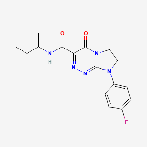 molecular formula C16H18FN5O2 B2939841 N-(sec-butyl)-8-(4-fluorophenyl)-4-oxo-4,6,7,8-tetrahydroimidazo[2,1-c][1,2,4]triazine-3-carboxamide CAS No. 946361-83-7