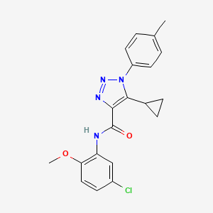 molecular formula C20H19ClN4O2 B2939842 N-(5-chloro-2-methoxyphenyl)-5-cyclopropyl-1-(4-methylphenyl)-1H-1,2,3-triazole-4-carboxamide CAS No. 954298-28-3