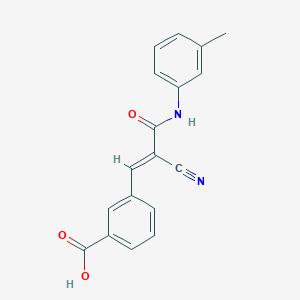 3-[(E)-2-Cyano-3-(3-methylanilino)-3-oxoprop-1-enyl]benzoic acid