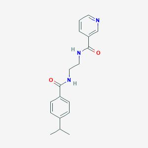 N-{2-[(4-isopropylbenzoyl)amino]ethyl}nicotinamide
