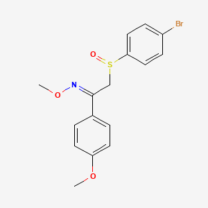 molecular formula C16H16BrNO3S B2939851 2-[(4-bromophenyl)sulfinyl]-1-(4-methoxyphenyl)-1-ethanone O-methyloxime CAS No. 338400-81-0