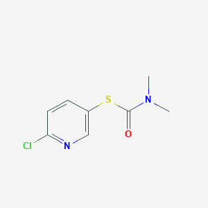 molecular formula C8H9ClN2OS B2939852 1-[(6-chloropyridin-3-yl)sulfanyl]-N,N-dimethylformamide CAS No. 1820739-64-7