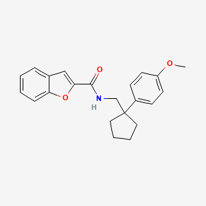 N-((1-(4-methoxyphenyl)cyclopentyl)methyl)benzofuran-2-carboxamide