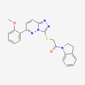 1-(Indolin-1-yl)-2-((6-(2-methoxyphenyl)-[1,2,4]triazolo[4,3-b]pyridazin-3-yl)thio)ethanone