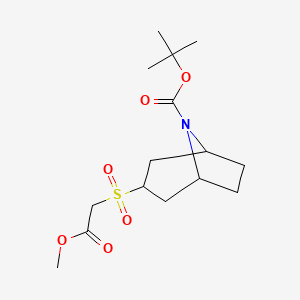 molecular formula C15H25NO6S B2939877 叔丁基 3-((2-甲氧基-2-氧代乙基)磺酰基)-8-氮杂双环[3.2.1]辛烷-8-甲酸酯 CAS No. 2034157-01-0