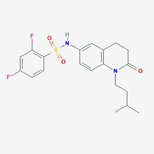 2,4-difluoro-N-(1-isopentyl-2-oxo-1,2,3,4-tetrahydroquinolin-6-yl)benzenesulfonamide
