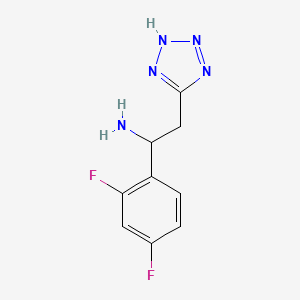 molecular formula C9H9F2N5 B2939887 1-(2,4-Difluorophenyl)-2-(2H-tetrazol-5-yl)ethanamine CAS No. 2344685-91-0