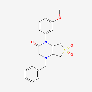 4-benzyl-1-(3-methoxyphenyl)hexahydrothieno[3,4-b]pyrazin-2(1H)-one 6,6-dioxide