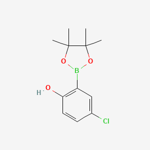 molecular formula C12H16BClO3 B2939892 4-Chloro-2-(4,4,5,5-tetramethyl-1,3,2-dioxaborolan-2-YL)phenol CAS No. 779331-28-1