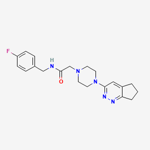 2-(4-(6,7-dihydro-5H-cyclopenta[c]pyridazin-3-yl)piperazin-1-yl)-N-(4-fluorobenzyl)acetamide