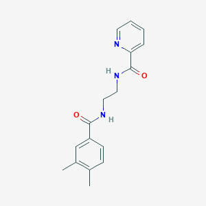 molecular formula C17H19N3O2 B293990 N-{2-[(3,4-dimethylbenzoyl)amino]ethyl}-2-pyridinecarboxamide 