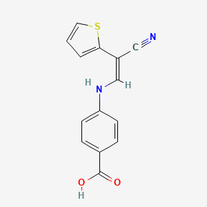 4-{[2-Cyano-2-(2-thienyl)vinyl]amino}benzenecarboxylic acid
