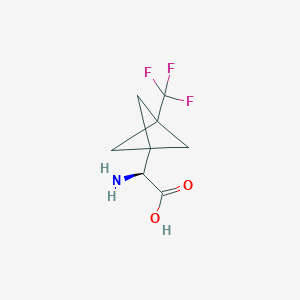 molecular formula C8H10F3NO2 B2939911 (2S)-2-amino-2-[3-(trifluoromethyl)bicyclo[1.1.1]pentan-1-yl]acetic acid CAS No. 914082-74-9