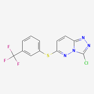 3-Chloro-6-[3-(trifluoromethyl)phenyl]sulfanyl-[1,2,4]triazolo[4,3-b]pyridazine