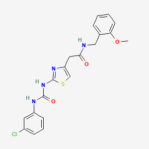 2-(2-(3-(3-chlorophenyl)ureido)thiazol-4-yl)-N-(2-methoxybenzyl)acetamide