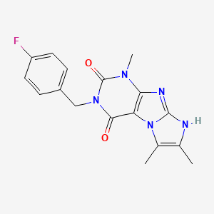 2-[(4-Fluorophenyl)methyl]-4,7,8-trimethyl-6H-purino[7,8-a]imidazole-1,3-dione