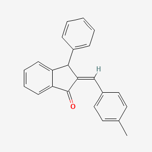 molecular formula C23H18O B2939941 (2Z)-2-[(4-methylphenyl)methylidene]-3-phenyl-2,3-dihydro-1H-inden-1-one CAS No. 337921-39-8
