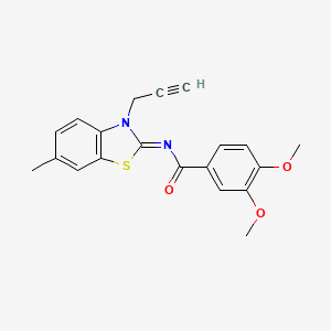 molecular formula C20H18N2O3S B2939949 (Z)-3,4-dimethoxy-N-(6-methyl-3-(prop-2-yn-1-yl)benzo[d]thiazol-2(3H)-ylidene)benzamide CAS No. 941871-64-3