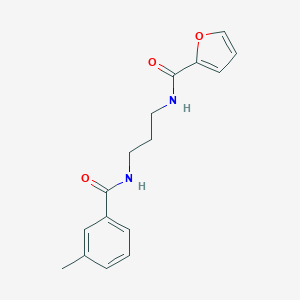 molecular formula C16H18N2O3 B293996 N-{3-[(3-methylbenzoyl)amino]propyl}-2-furamide 