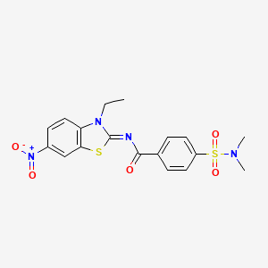 (Z)-4-(N,N-dimethylsulfamoyl)-N-(3-ethyl-6-nitrobenzo[d]thiazol-2(3H)-ylidene)benzamide
