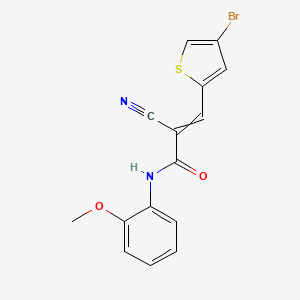 3-(4-bromothiophen-2-yl)-2-cyano-N-(2-methoxyphenyl)prop-2-enamide