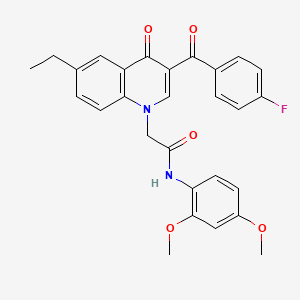 N-(2,4-dimethoxyphenyl)-2-(6-ethyl-3-(4-fluorobenzoyl)-4-oxoquinolin-1(4H)-yl)acetamide
