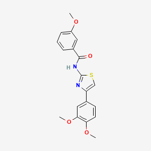 molecular formula C19H18N2O4S B2939980 N-[4-(3,4-dimethoxyphenyl)-1,3-thiazol-2-yl]-3-methoxybenzamide CAS No. 476210-57-8