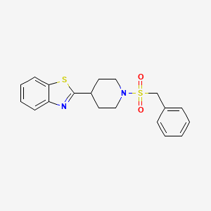 molecular formula C19H20N2O2S2 B2939983 2-[1-(苄基磺酰基)-4-哌啶基]-1,3-苯并噻唑 CAS No. 606081-96-3